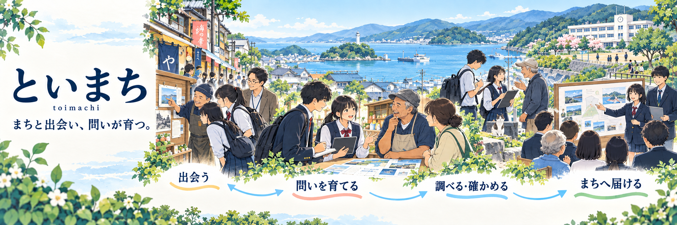 といまち。まちと出会い、問いが育つ。高校生が地域の人と出会い、問いを育て、調べて確かめ、学びをまちへ届ける。